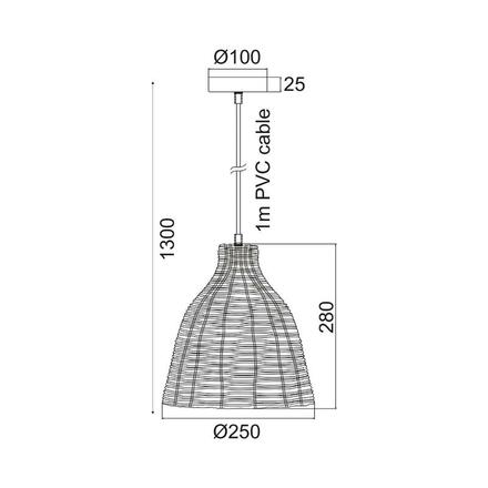 ACA Lighting Prim závěsné svítidlo KS182026P