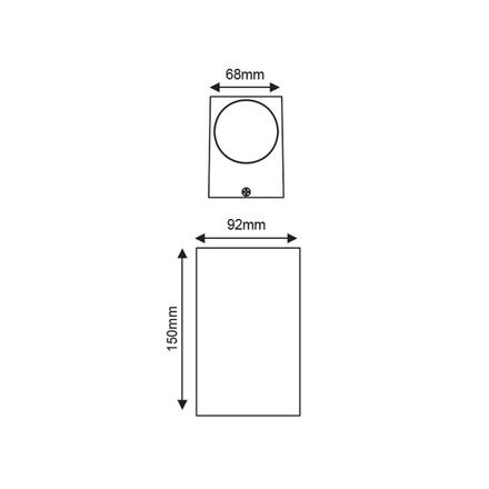 ACA Lighting LED HP venkovní nástěnné svítidlo 9W 430LM 40d 230V AC 3.000K tmavá šedá CRI80 IP65 30.000hod LG2204G