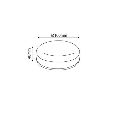 ACA Lighting LED plastové bílé stropní svítidlo 230V AC IP66 12W 1110lm 6000K 120d Ra80 MADA1260