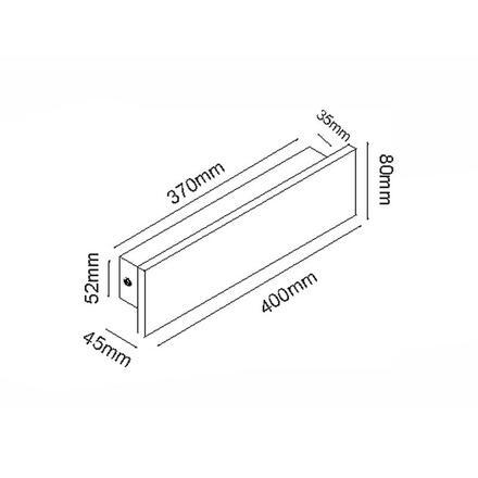 ACA Lighting LED venkovní nástěnné lineární svítidlo 12W 760LM 230V AC 3000K RA80 IP65 30.000hod bílá beton MK063400W