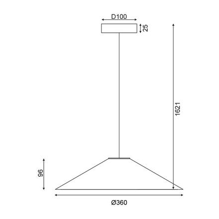 ACA Lighting závěsné svítidlo 1X GX53 ořech dřevo D36XH160CM NAIROBI MQ13P136WW