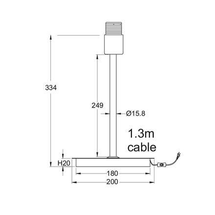 ACA Lighting Mix&Match stolní svítidlo bez stínítka MT15018CHW