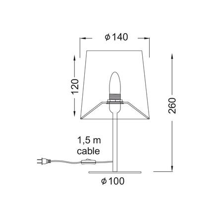 ACA Lighting Floor&Table stolní svítidlo MT3000B