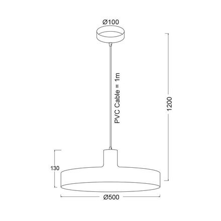 ACA Lighting Prim závěsné svítidlo OD5392MWH