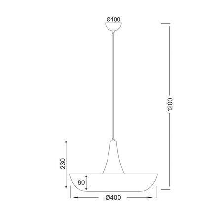 ACA Lighting Prim závěsné svítidlo OD5435BK