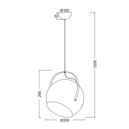 ACA Lighting Prim závěsné svítidlo OD8067CH