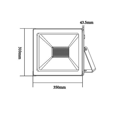 ACA Lighting černá LED SMD reflektor IP66 150W 6000K 13200Lm 230V Ra80 Q15060