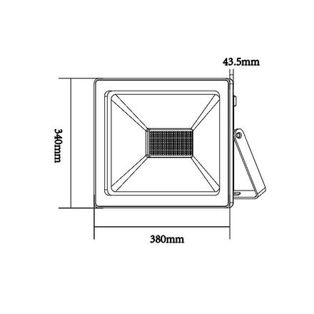 ACA Lighting černá LED SMD reflektor IP66 200W 4000K 17000Lm 230V Ra80 Q20040