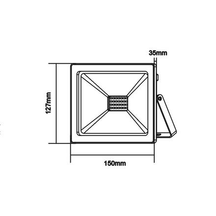 ACA Lighting bílá LED SMD reflektor IP66 20W 6000K 1760Lm 12-24V DC Ra80 Q2060WDC