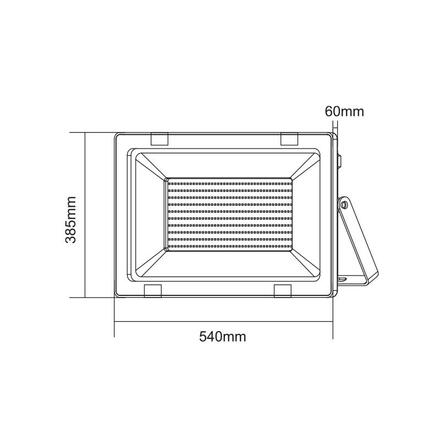 ACA Lighting černý LED SMD FLOOD reflektor IP66 400W 6000K 34450Lm 230V RA80 Q40060