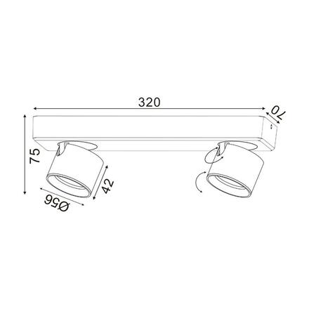 ACA Lighting bodové svítidlo nástěnné LED 10W COB 80° 3000K 800LM černá hliník 32X7XH10CM PLUTO RA33LEDS32BK