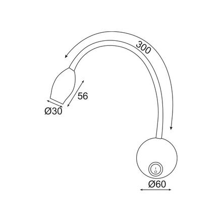 ACA Lighting Wall&Ceiling nástěnné svítidlo SF126BLED330G