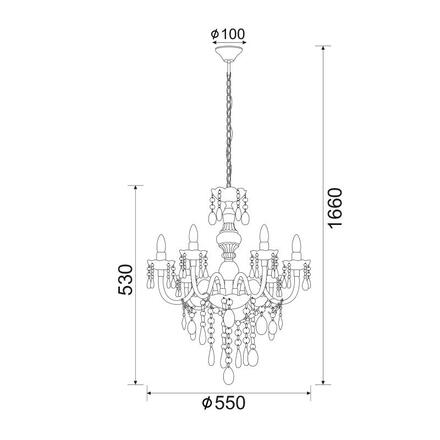 ACA Lighting Acryl závěsné svítidlo SF64026M