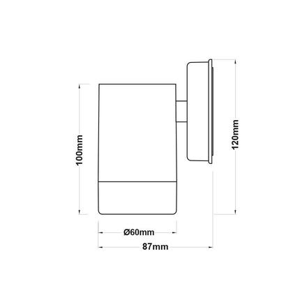 ACA Lighting Garden Spot venkovní bodové nástěnné svítidlo SL7032R