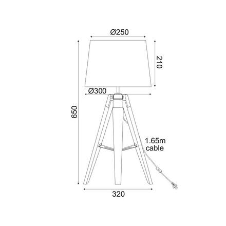 ACA Lighting Floor&Table stolní svítidlo TF17701TOBB