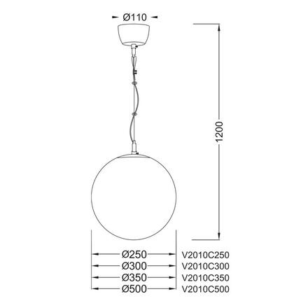 ACA Lighting Prim závěsné svítidlo V2010C300