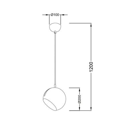 ACA Lighting Prim závěsné svítidlo V36037WH