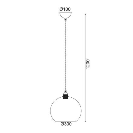 ACA Lighting Vintage závěsné svítidlo V3643330CL