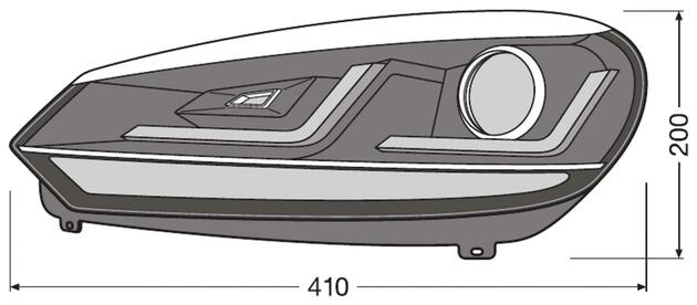 OSRAM světlomety LEDriving Xenarc CHROME pro Golf VI LED-denní svícení a D8S Xenon 2ks LEDHL102-CM LHD