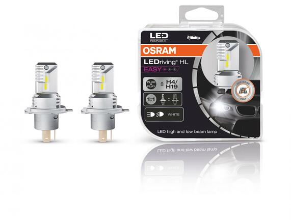 OSRAM LEDriving HL EASY H4/H19 12V 18.7W/19W P43t/PU43t-3 6000K White 2ks 64193DWESY-HCB