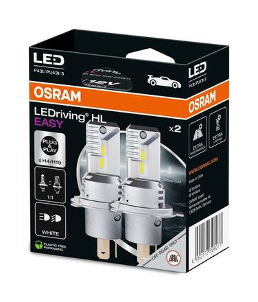 OSRAM LEDriving HL EASY H4/H19 12V 16.5W/16.5W P43t/PU43t-3 6500K White 2ks 64193DWESY-2HB