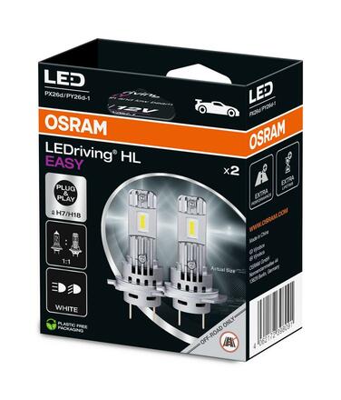 OSRAM LEDriving HL EASY H7/H18 12V 16W PX26d/PY26d-1 6500K White 2ks 64210DWESY-2HB