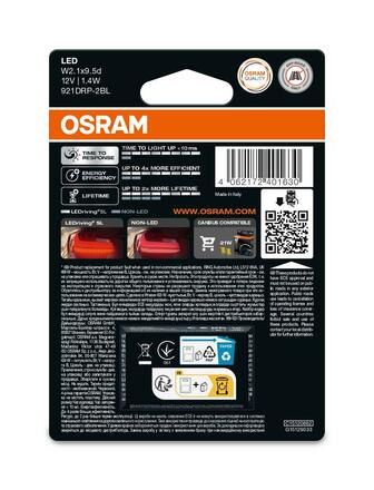 OSRAM LED W16W LEDriving SL Red Red 12V blistr 2ks 921DRP-2BL