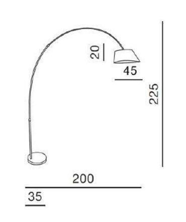 Stojací lampa AZzardo Bard AZ1125 E27 1x60W IP20 černá