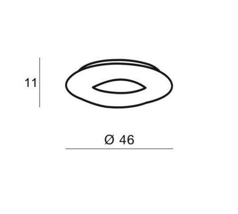 LED Stropní přisazené svítidlo AZzardo Donut Top 46 CCT AZ2668 64W 5440lm 2700-6000K IP20 46cm stmívatelné s dálkovým ovládáním