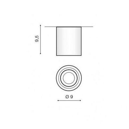 Stropní bodové přisazené svítidlo AZzardo Brant IP44 white AZ2690 GU10 1x50W IP44 9cm bílé