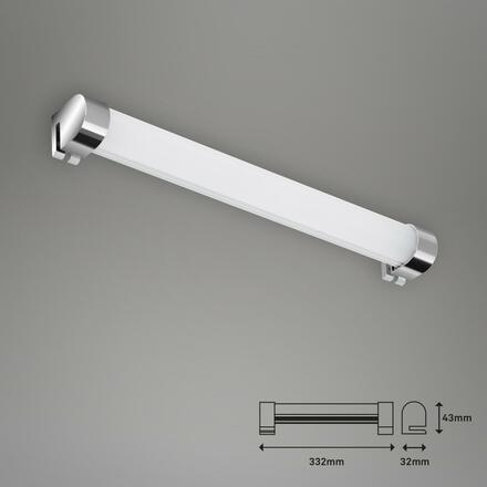BRILONER LED svítidlo k zrcadlu 33,2 cm 8W 720lm chrom IP44 BRI 2059-018