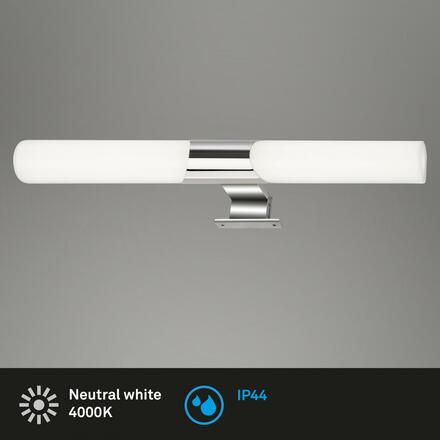 BRILONER LED koupelnové svítidlo k zrcadlu, 47 cm, LED modul, 12W, 1300 lm, chrom BRI 2113-118