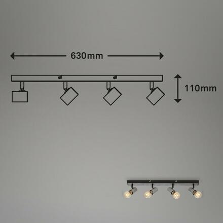 BRILONER Bodové svítidlo 63 cm 4x E27 max. 60W antická stříbrná BRI 2222-044