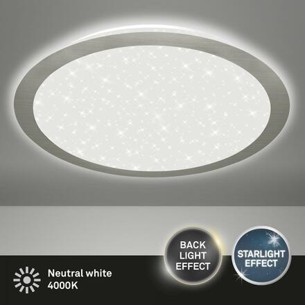 BRILONER LED stropní svítidlo s hvězdným dekorem, pr. 36 cm, 15 W, 1600 lm, matný nikl BRI 3089-012