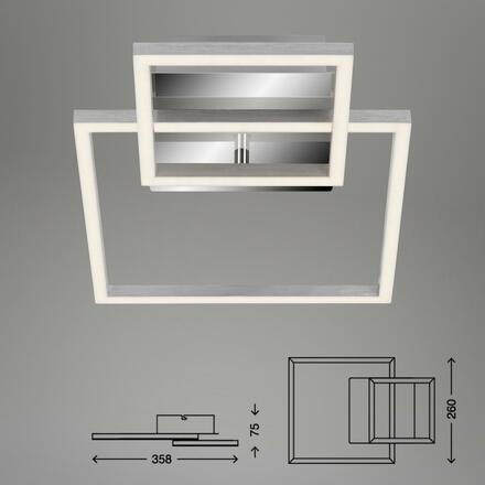 BRILONER LED rám 35,8 cm 19W 1850lm chrom BRI 3118-018