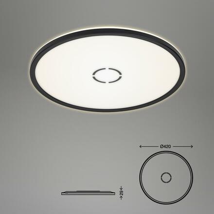 BRILONER Slim svítidlo LED panel, pr. 42 cm, 3000 lm, 22 W, černá BRI 3392-015
