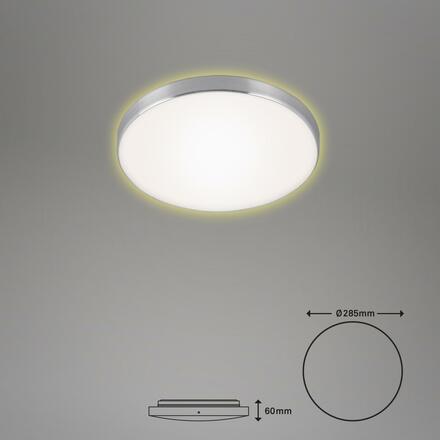 BRILONER LED stropní svítidlo, pr. 28,5 cm, 12 W, hliník-bílé BRI 3443-119