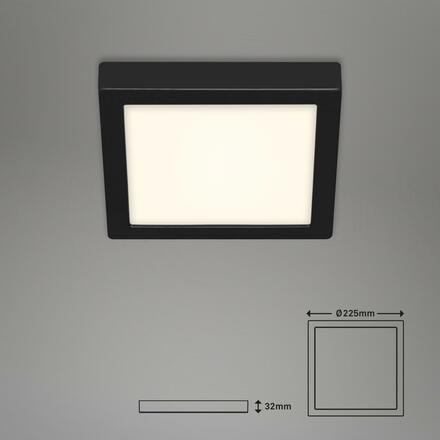 BRILONER LED stropní svítidlo, 22,5 cm, 16,5 W, černá BRI 3466-415