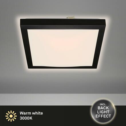 BRILONER LED stropní svítidlo, 27 cm, 12 W, bílé-černá BRI 3502-015