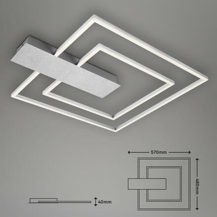 BRILONER LED stropní svítidlo, 57 cm, 25 W, hliník-chrom BRI 3545-018