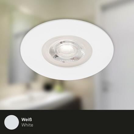 BRILONER LED vestavná svítidla, pr.9 cm, 3x LED, 4,9 W, 480 lm, bílé IP44 BRI 7036-036