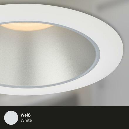 BRILONER LED vestavná svítidla sada, pr.9,5 cm, 3x LED, 4,9 W, 480 lm, bílé-stříbrná BRI 7041-036