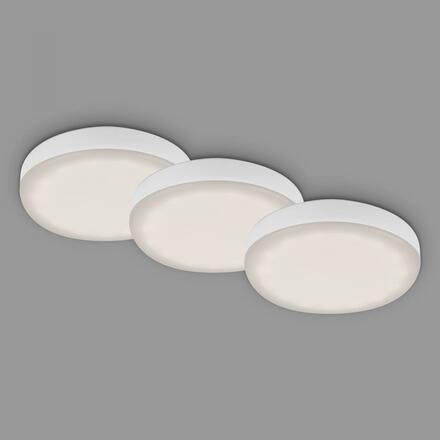 BRILONER 3ks sada LED vestavné svítidlo, pr. 7,5 cm, 3 W, 350 lm, bílé IP44 BRI 7061-436