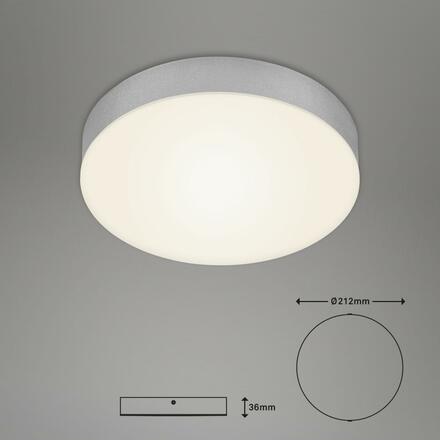 BRILONER LED stropní svítidlo, pr. 21,2 cm, 16 W, stříbrná BRI 7065-014