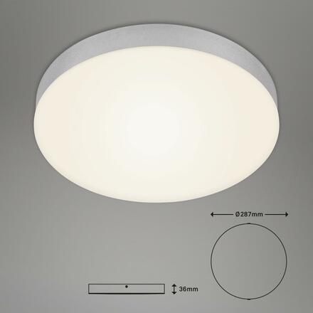 BRILONER LED stropní svítidlo, pr. 27,8 cm, 21 W, stříbrná BRI 7066-014