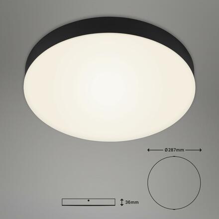 BRILONER LED stropní svítidlo, pr. 27,8 cm, 21 W, černá BRI 7066-015