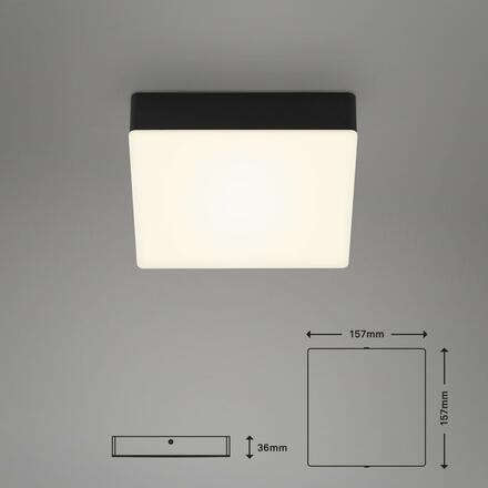 BRILONER LED stropní svítidlo, 15,7 cm, 11 W, černá BRI 7069-015