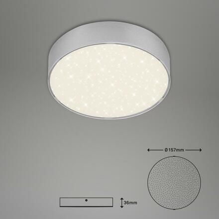 BRILONER LED stropní svítidlo hvězdné nebe, pr. 15,7 cm, 11 W, stříbrná BRI 7072-414