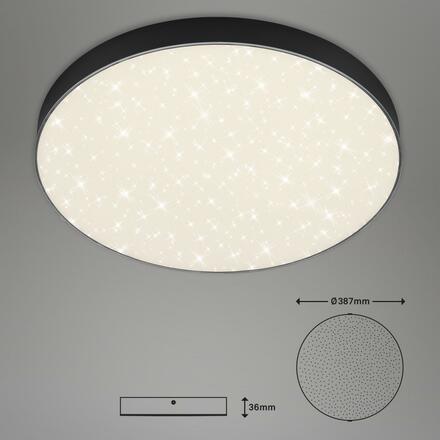 BRILONER LED stropní svítidlo hvězdné nebe, pr. 38,7 cm, 24,5 W, černá BRI 7075-415