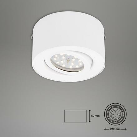 BRILONER LED přisazené svítidlo, pr. 9 cm, 5 W, bílé BRI 7121-016